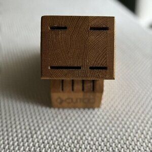 Cutco Knife Block Counter Storage 1751 Honey Finish Oak 8 Slot 'Studio